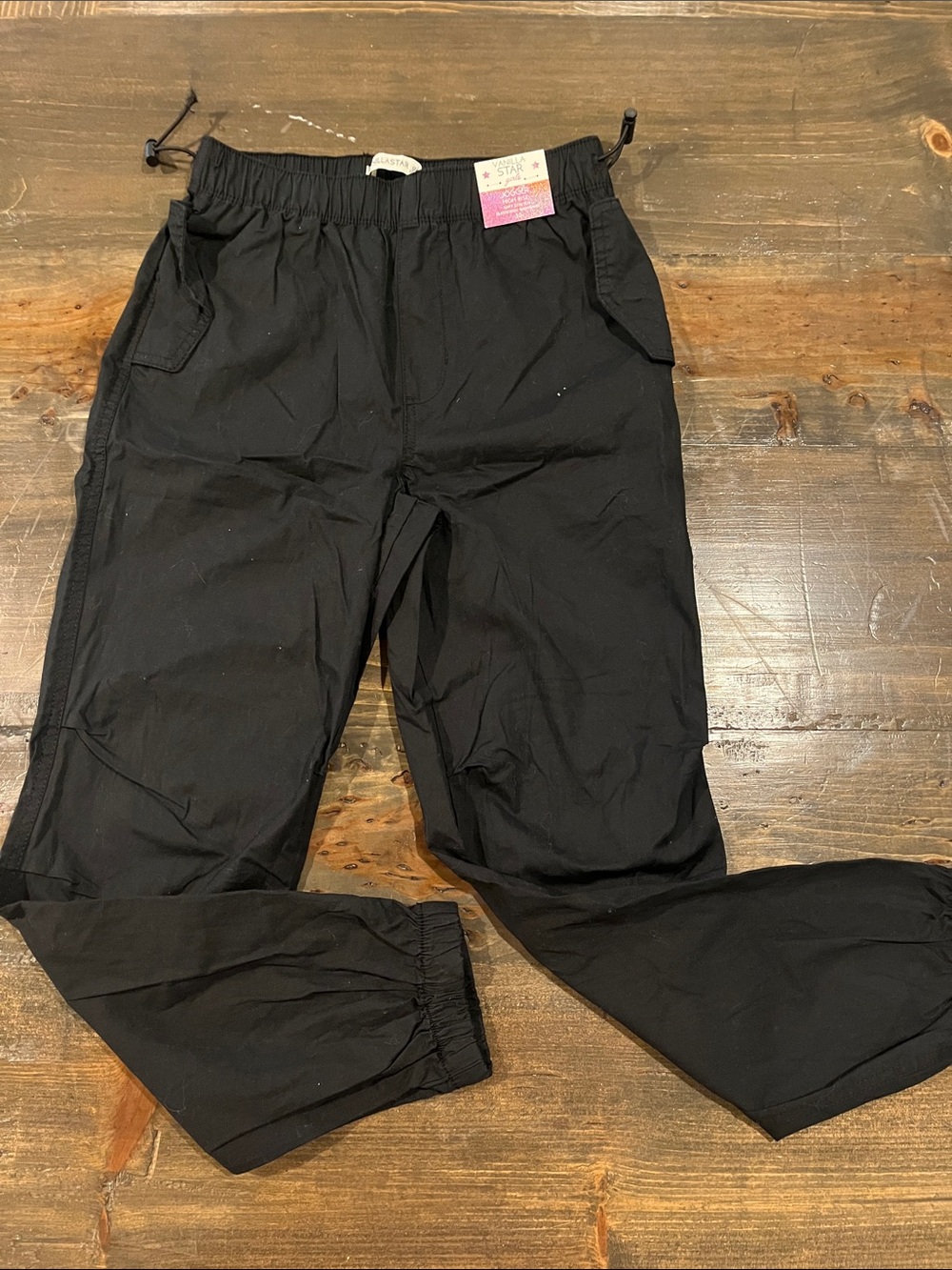 Vanilla Star Black Elastic Waist Jogger Pants